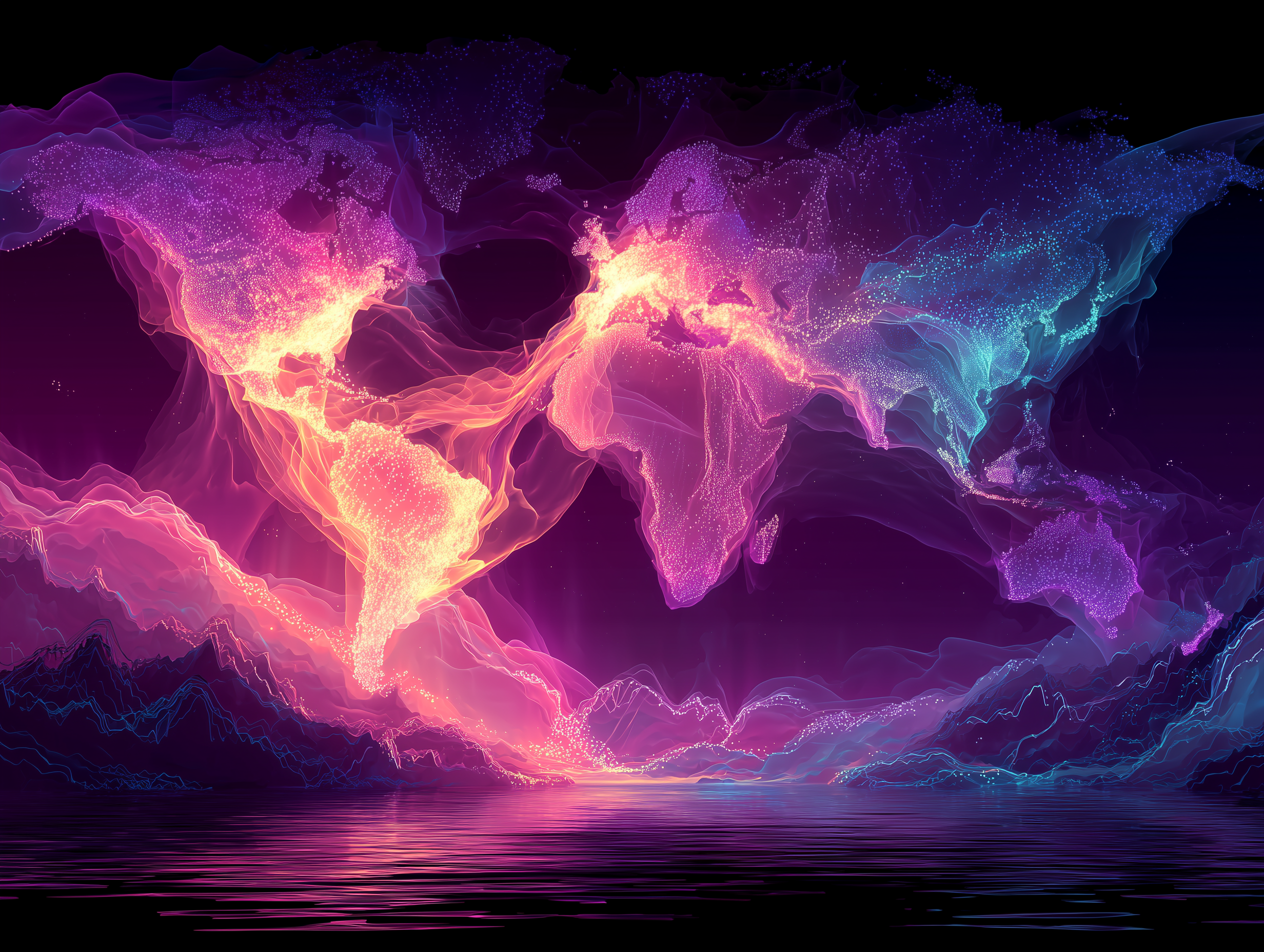 Glowing network visualization showing interconnected nodes representing the global stewardship network