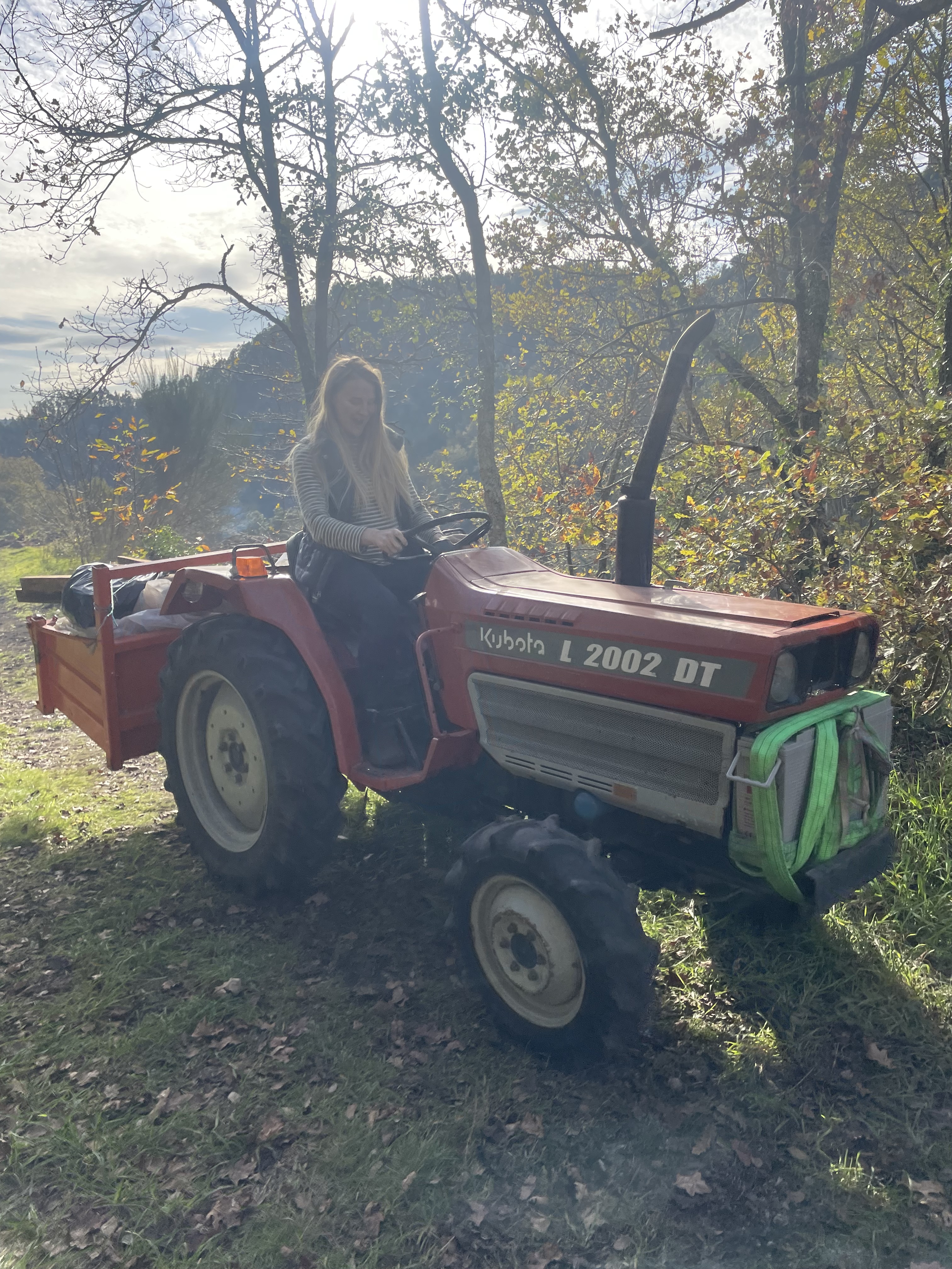 Annabelle with our Little Orange Kubota